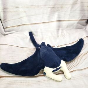 Wildlife Artists Stingray Blue White Plush Toy 8 Inch 1999 Realistic